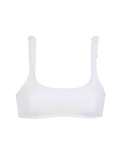 White Synthetic fabric Bikini RECYCLED POLY BIKINI TOP
