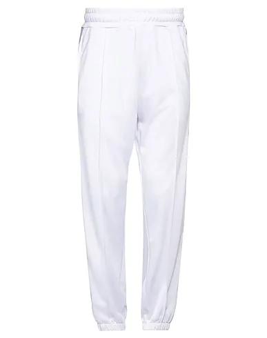 White Synthetic fabric Casual pants