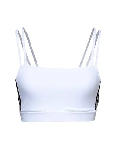 White Synthetic fabric Crop top BRA TOP  
