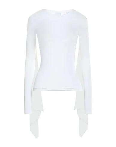 White Synthetic fabric Evening top