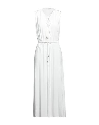 White Synthetic fabric Long dress