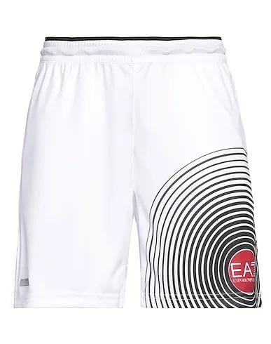 White Synthetic fabric Shorts & Bermuda