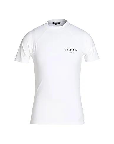 White Synthetic fabric T-shirt RAGLAN SHORT SLEEVES T-SHIRT