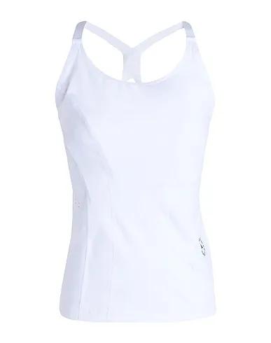 White Synthetic fabric Top ASMC TPR TANK
