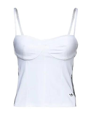 White Synthetic fabric Top CORSET TOP  
