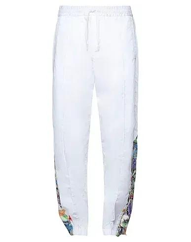 White Techno fabric Casual pants