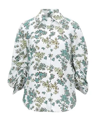 White Techno fabric Floral shirts & blouses