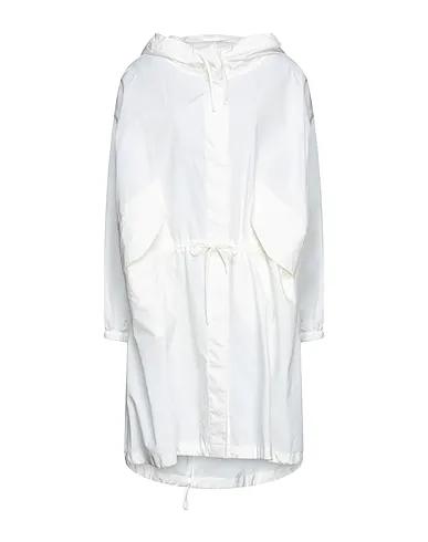 White Techno fabric Full-length jacket