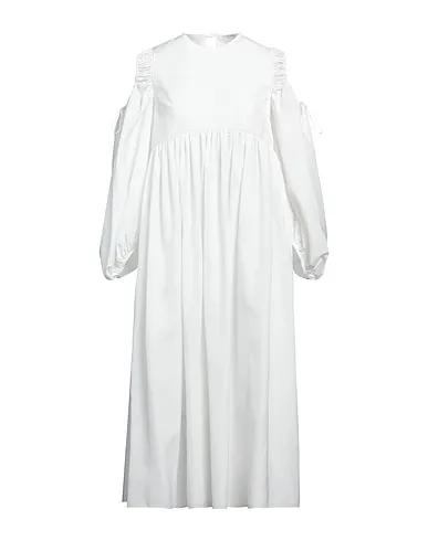 White Techno fabric Midi dress