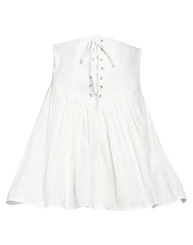White Techno fabric Mini skirt