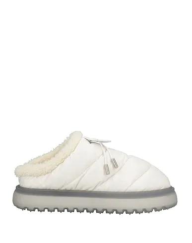 White Techno fabric Mules and clogs