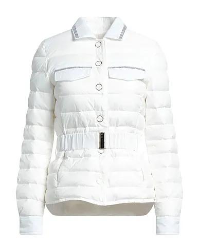 White Techno fabric Shell  jacket