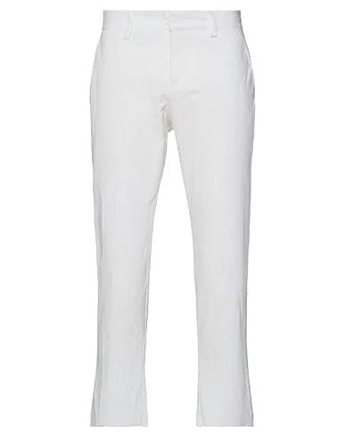 White Velvet Cropped pants & culottes
