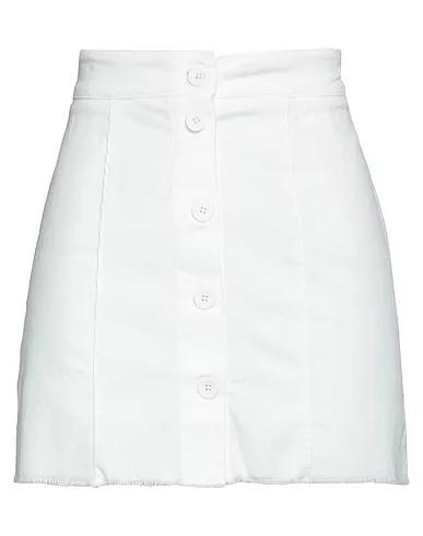 White Velvet Mini skirt