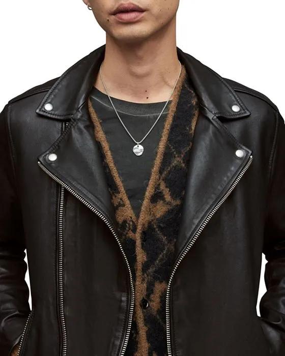 Wick Leather Regular Fit Biker Jacket