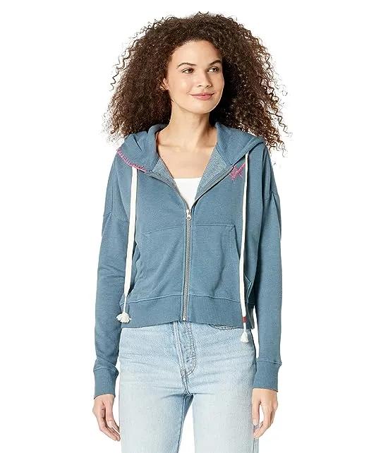 Wildfox That Darned Kinley French Terry Zip-Up Hoodie
