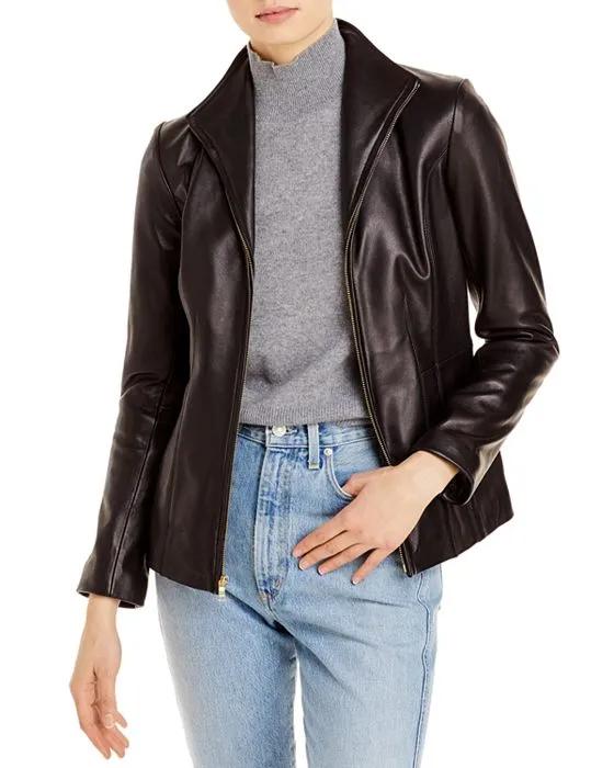 Wing Collar Leather Jacket 