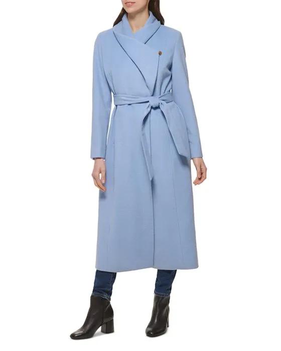 Wing Lapel Wrap Coat