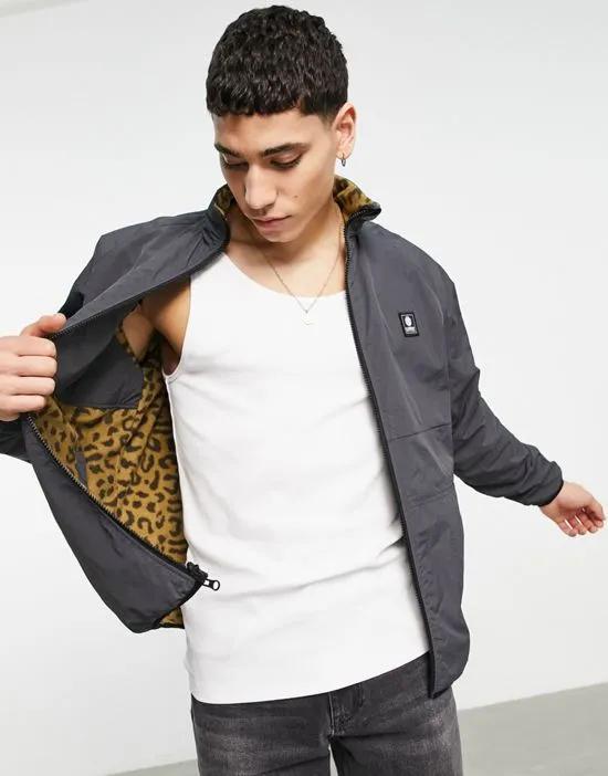 Wolfe track leopard print jacket in multi
