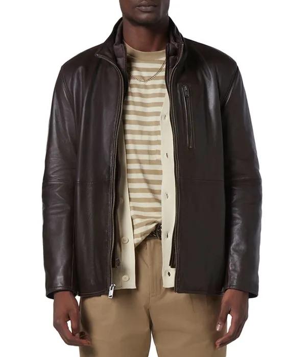Wollman Leather Bomber Jacket with Removable Bib 