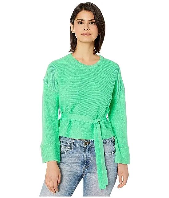 Woman In Love Ribbed Belted Sweater