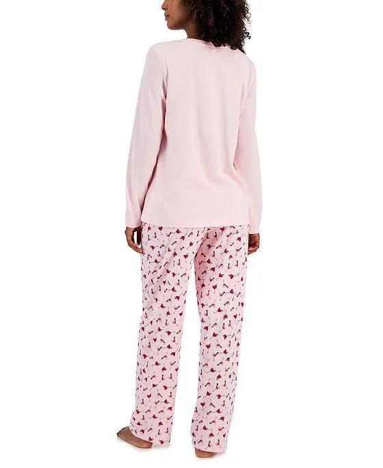 Women's 2-Pc. Cotton V-Neck Pajama Set, Created for Macy's