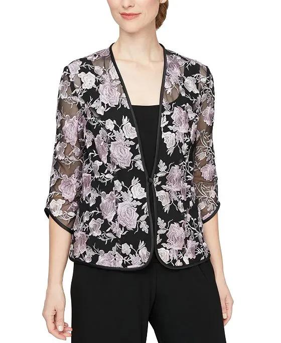 Women's 2-Pc. Embroidered Jacket & Shell Set