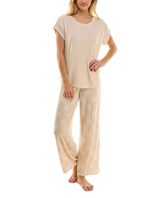 Women's 2-Pc. Short-Sleeve Printed Pajamas Set
