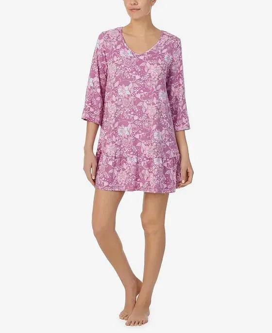 Women's 3/4 Sleeve Short Nightgown