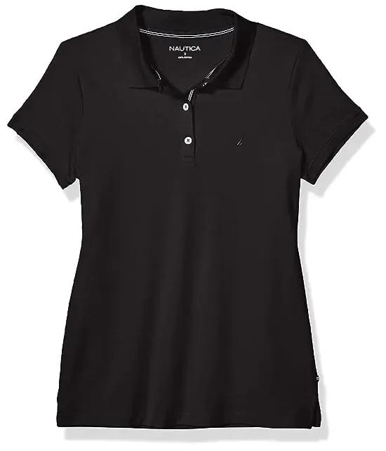 Women's 3-Button Short Sleeve Breathable 100% Cotton Polo Shirt