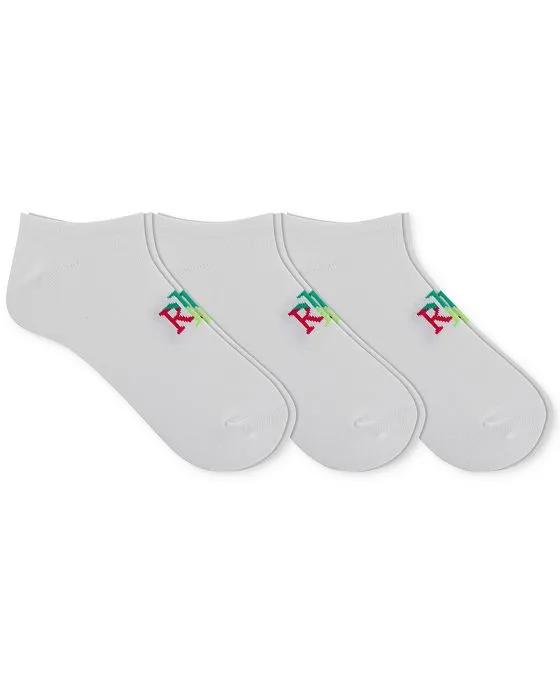 Women's 3-Pk. Gift Box Rainbow Logo Low-Cut Socks