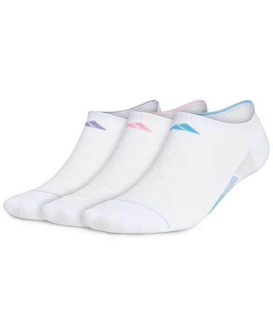 Women's 3-Pk. Superlite 3-Stripe No-Show Socks