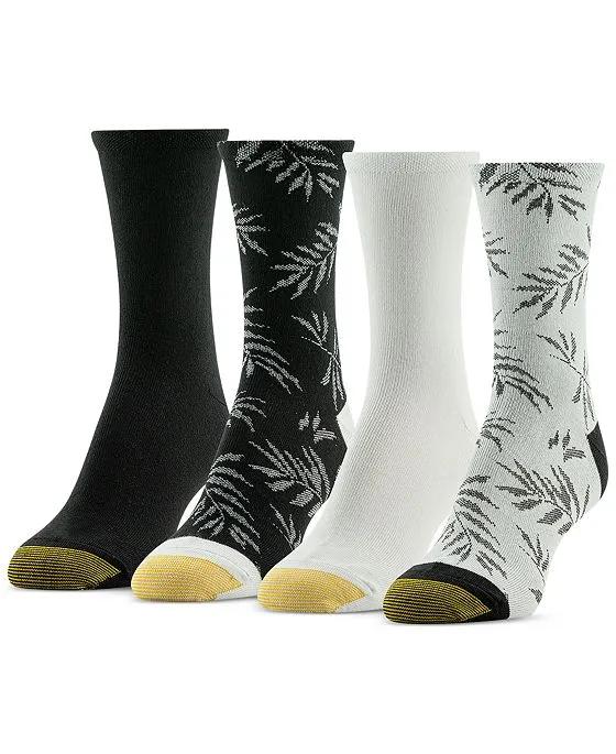 Women's 4-Pk. Casual Falling Palm Midi Socks, Created for Macy's