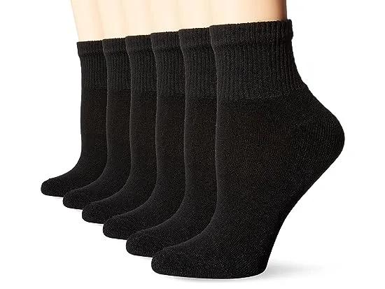 Women's 6-Pack Comfort Toe Seamed Ankle Socks