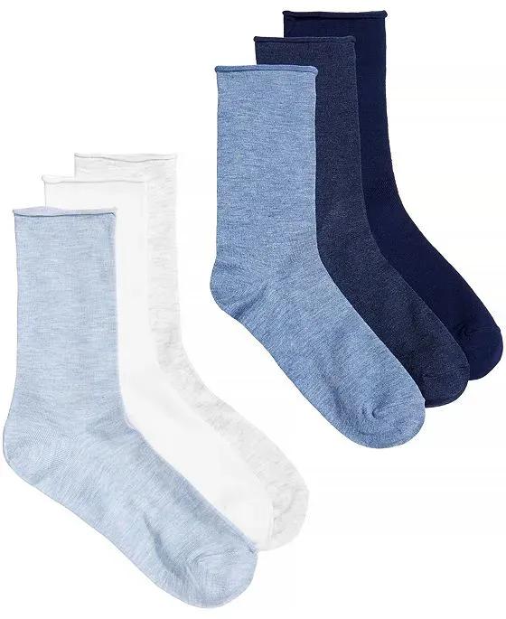 Women's 6 Pack Roll-Top Trouser Socks