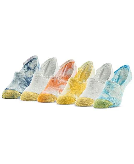 Women's 6-Pk. Casual Tie-Dyed Invisible Socks