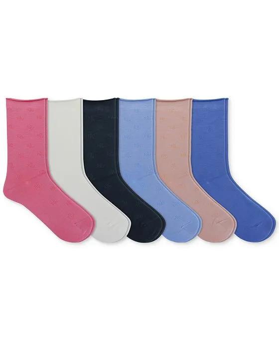 Women's 6-Pk. Roll Drop Needle Socks