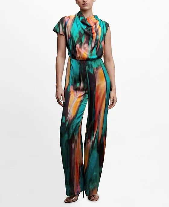 Women's Abstract Printed Jumpsuit