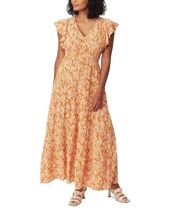 Women's Anais Flutter-Sleeve Tiered Maxi Dress