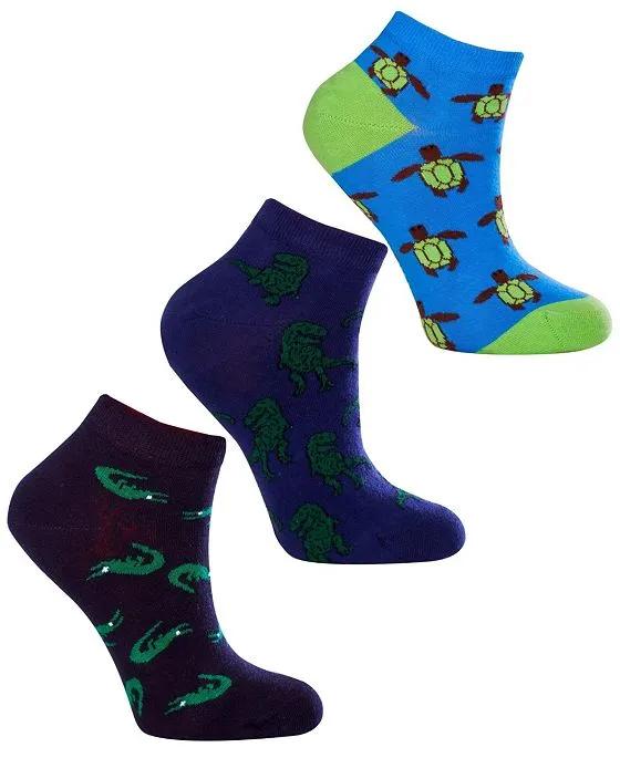 Women's Ankle Bundle 1 W-Cotton Novelty Socks with Seamless Toe, Pack of 3
