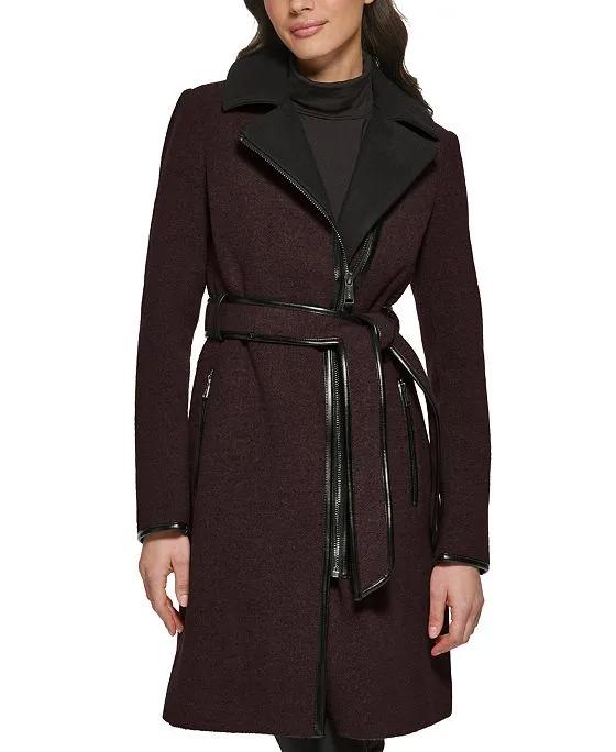 Women's Asymmetrical-Zipper Coat, Created for Macy's