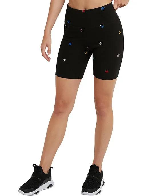 Women's Authentic Logo-Print Bike Shorts