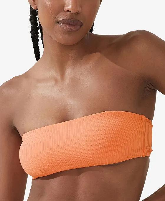 Women's Bandeau-Neck Removable-Strap  Bikini Top
