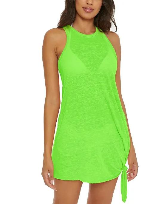 Women's Beach Dated Side-Tie Cover-Up Dress