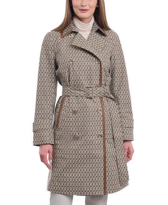 Women's Belted Logo Trench Coat