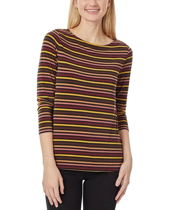 Women's Boat Neck Pullover Top