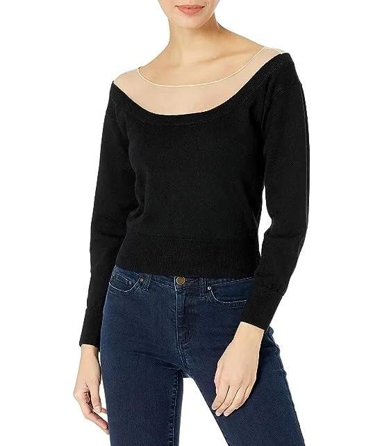Women's Briana Off The Shoulder Long Sleeve Knit Sweater