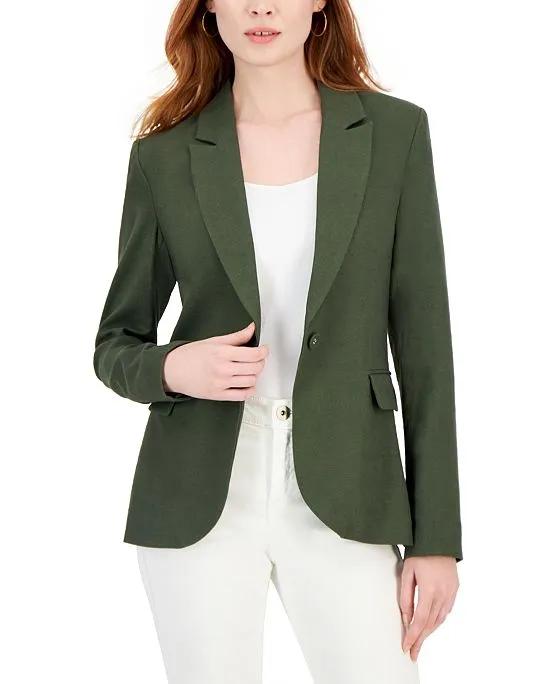 Women's Button-Front Linen Blazer, Created for Macy's