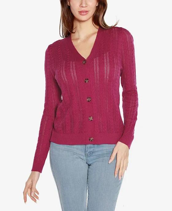 Women's Button-Front Sweater Cardigan