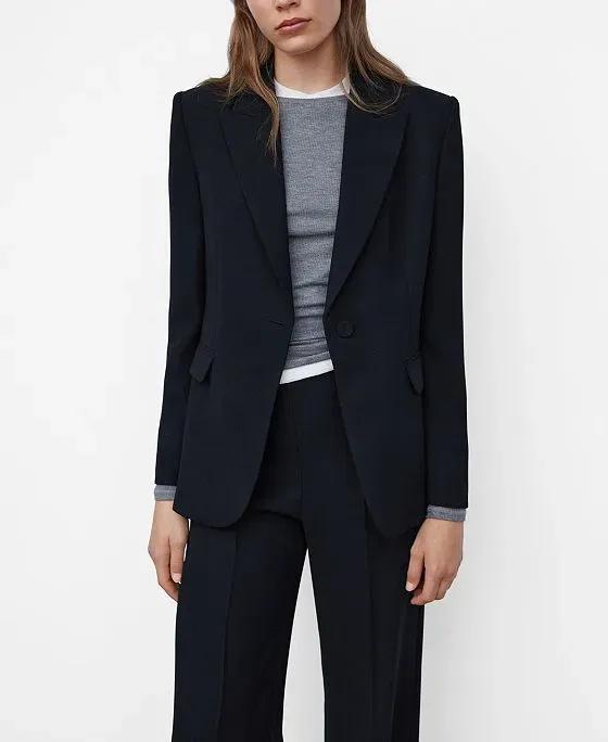 Women's Buttons Detail Suit Blazer